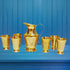 Brass Glass Lemon Set 1 Jug And 6 Glass